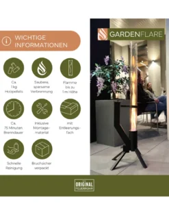 Feuerrohr Klassik aus Edelstahl von Gardenflare