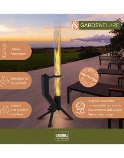 Feuerrohr Klassik aus Edelstahl von Gardenflare