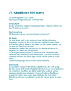 Fühl-Memospiel 