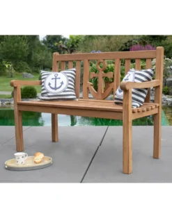 Gartenbank Küsten-Fan aus Teakholz