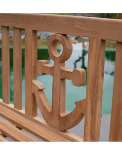 Gartenbank Küsten-Fan aus Teakholz