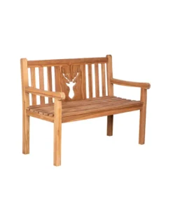 Gartenbank Küsten-Hirsch aus Teakholz