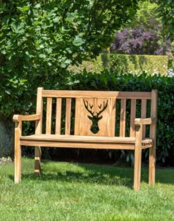 Gartenbank Küsten-Hirsch aus Teakholz