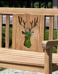Gartenbank Küsten-Hirsch aus Teakholz