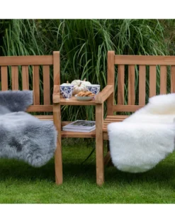 Gartenbank Küsten-Liebe aus Teakholz