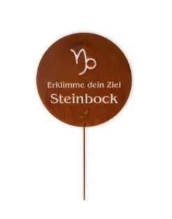 Gartenstecker mit Sternzeichen aus Edelrost