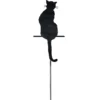 Gartenstecker/Silhouette "Sitzende Katze"