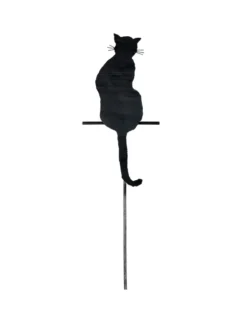 Gartenstecker/Silhouette "Sitzende Katze"