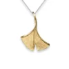 Gingkoblatt goldplattiert und Kette