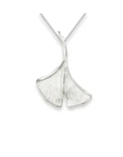 Gingkoblatt silber und Kette