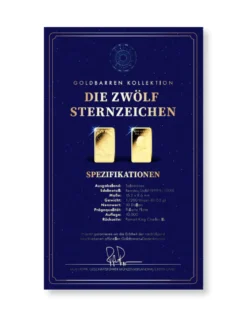 Goldbarren mit Sternzeichen aus 999,9 Gold