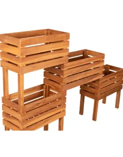Hochbeet mit 4 einzelnen Pflanzboxen