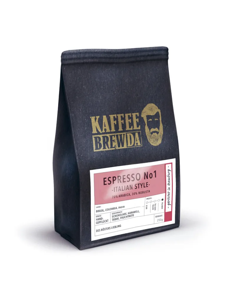 Kaffeeheimat Espresso-Kaffeebohnen "Die Landrösterei" und "Kaffee Brewda" 6 x 250 g