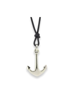 Kette aus Leder mit Anker, Gr. M, in 3 Farben