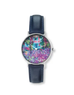 Künstler-Armbanduhr "Monet - Irisbeet in Monets Garten"