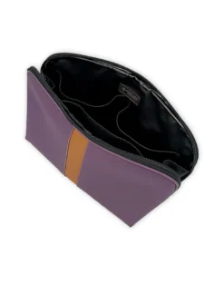 Kulturtasche ANNA violett/kognac