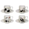 Loriot: 4 Espressotassen mit Künstlermotiven im Set