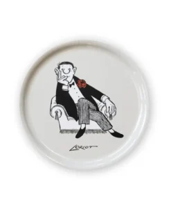 Loriot Holztablett „Herr im Sessel"