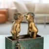Loriot: Skulptur "Herren im Bad", Bronze