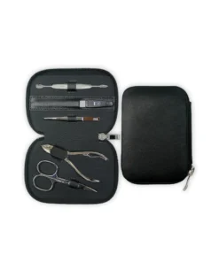 Maniküre-Leder-Etui 5tlg., Nickel