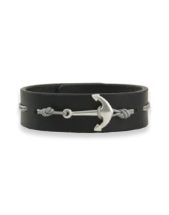 Maritimes Leder-Armband aus Büffelleder in 3 Farbvarianten