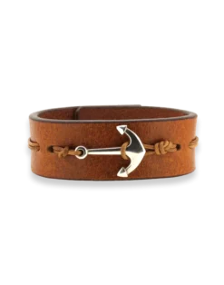 Maritimes Leder-Armband aus Büffelleder in 3 Farbvarianten
