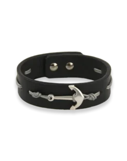 Maritimes Leder-Armband aus Büffelleder in 3 Farbvarianten