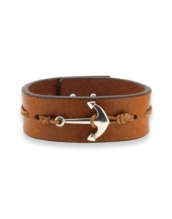 Maritimes Leder-Armband aus Büffelleder in 3 Farbvarianten