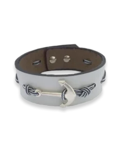 Maritimes Leder-Armband aus Büffelleder in 3 Farbvarianten
