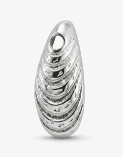 Miesmuschel-Anhänger (1x) für Creolen-Ohrring, Silber und Gold