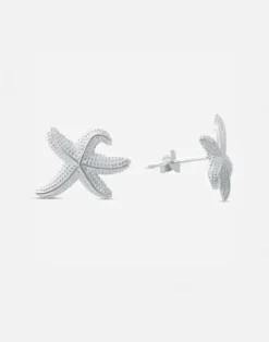 Ohrstecker Seestern, Silber und Gold