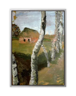 Paula Modersohn-Becker: Bild "Birkenweg" (1900), gerahmt