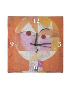 Paul Klee: Wanduhr "Baldgreis", Reproduktion auf Leinwand