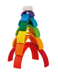 Regenbogen Bausteine aus Holz