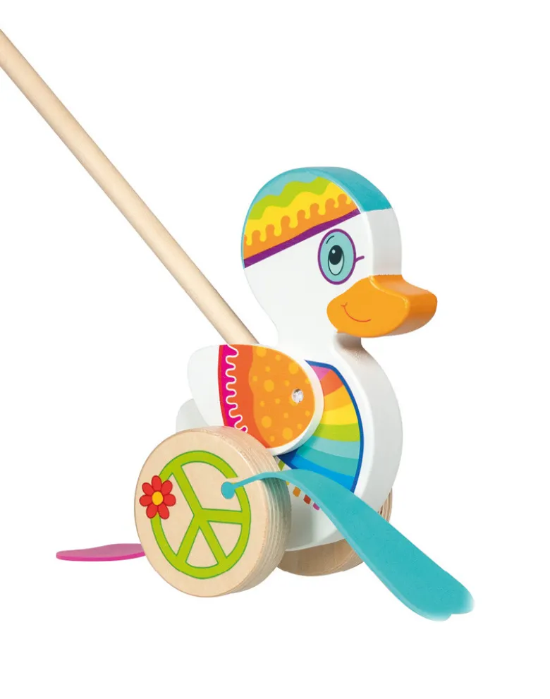 Schiebetier Ente aus Holz