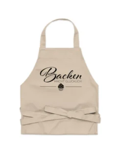 Schürze aus Bio-Baumwolle - Backen macht glücklich