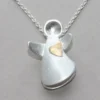 Schutzengel mit Herz und Kette, 925 Silber