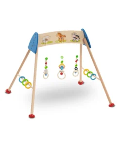 Spiel-Trapez/Spieltrainer/Spielebogen "Bauernhof" mit Sound aus Holz