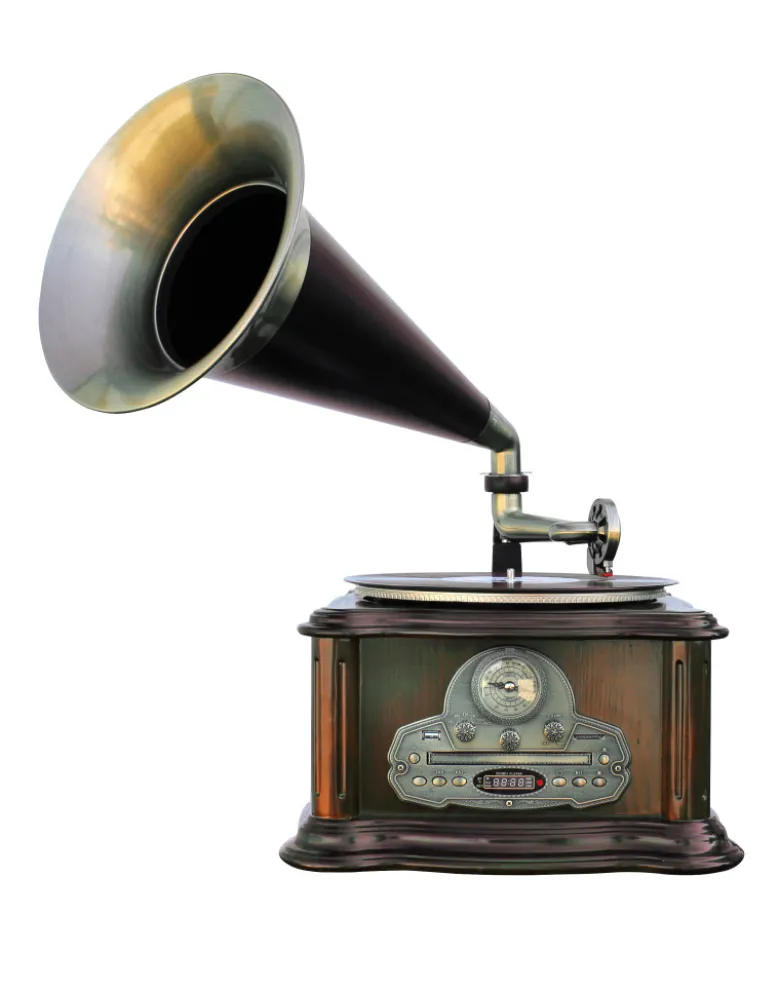 Stereo-Grammophon mit vielen Funktionen
