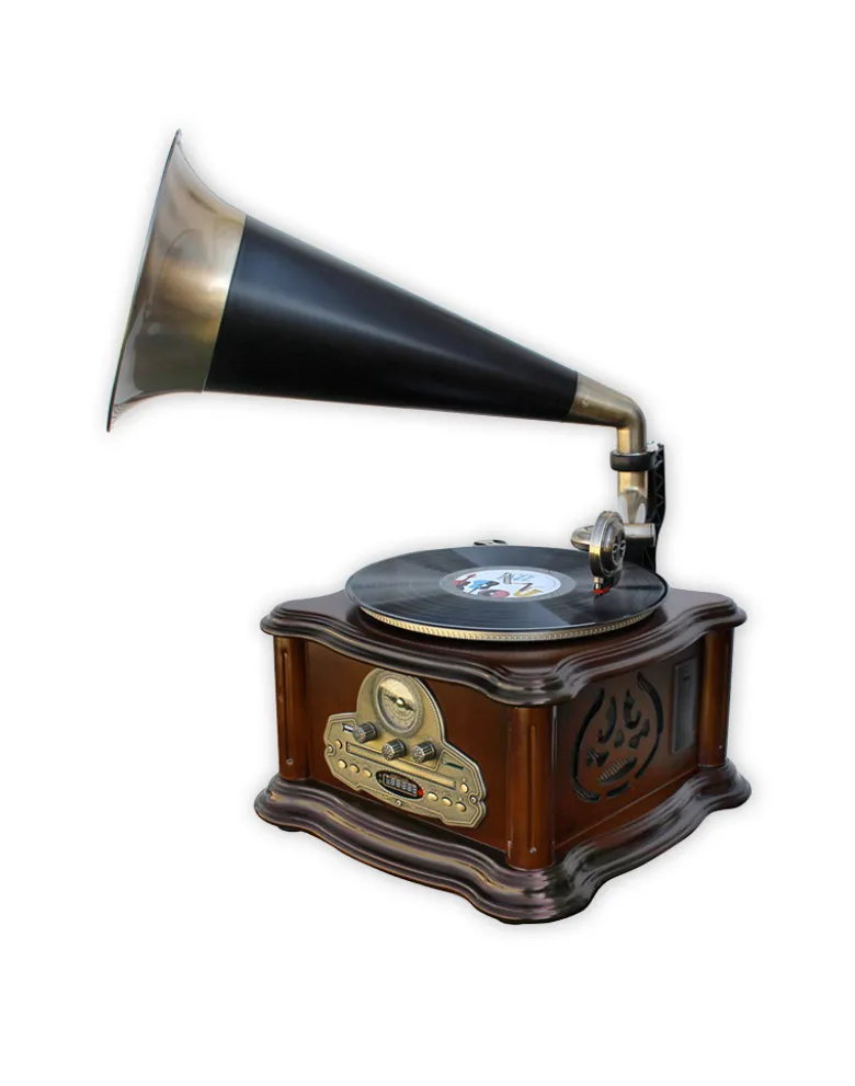 Stereo-Grammophon mit vielen Funktionen
