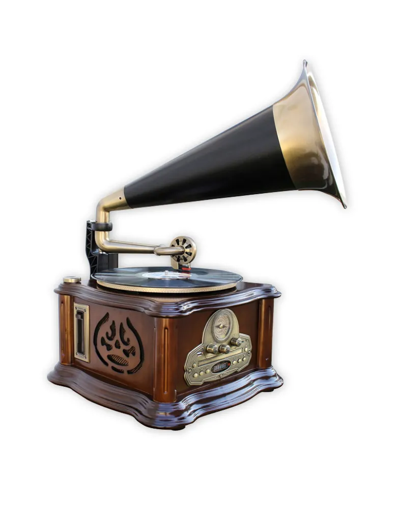 Stereo-Grammophon mit vielen Funktionen