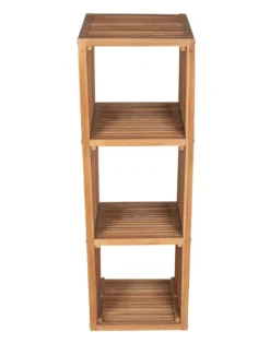 Teakregal mit 3 Fächern, für den Außenbereich