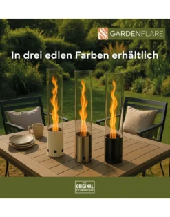 Tischfeuer aus Edelstahl von Gardenflare