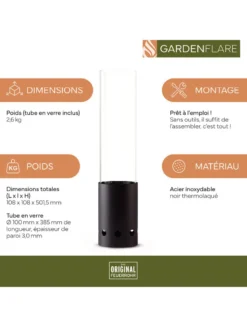 Tischfeuer aus Edelstahl von Gardenflare