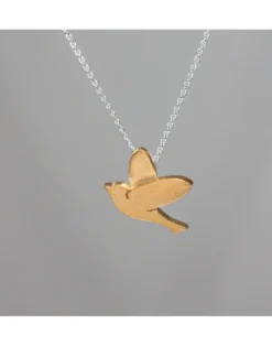 Vögelchen und Kette, gold