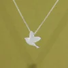 Vögelchen und Kette, silber