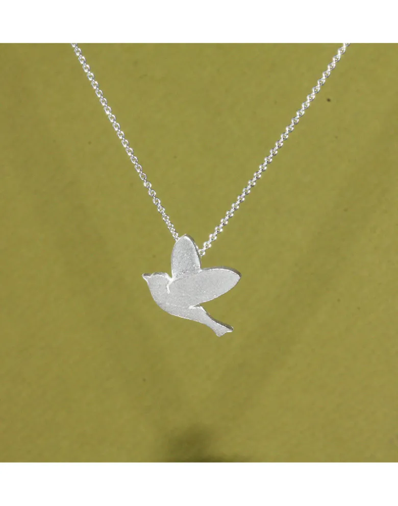 Vögelchen und Kette, silber