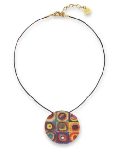 Wassily Kandinsky: Collier "Farbstudie Quadrate" mit Lederband