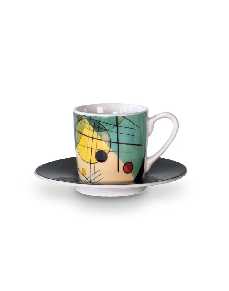 Wassily Kandinsky: 4 Espressostassen mit Künstlermotiven im Set