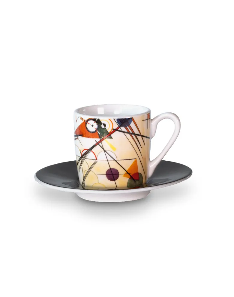 Wassily Kandinsky: 4 Espressostassen mit Künstlermotiven im Set